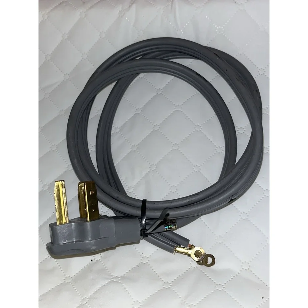 Gray 3-Prong Range & Dryer Power Cord 125V/250V‎ 30A UL Certified 6 Ft